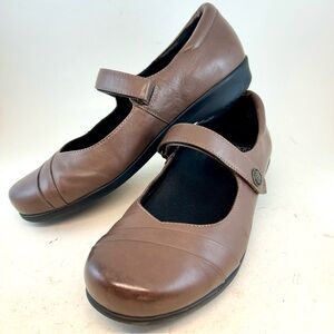 Abeo BIO System Brown Leather 24/7 Ida 3D Premium Orthotic Mary Janes Flats sz 9
